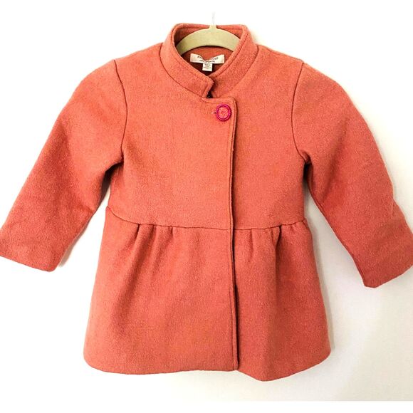Richie House Girls Pea Coat Lined Snap Buttons Sz R5 - Picture 1 of 10